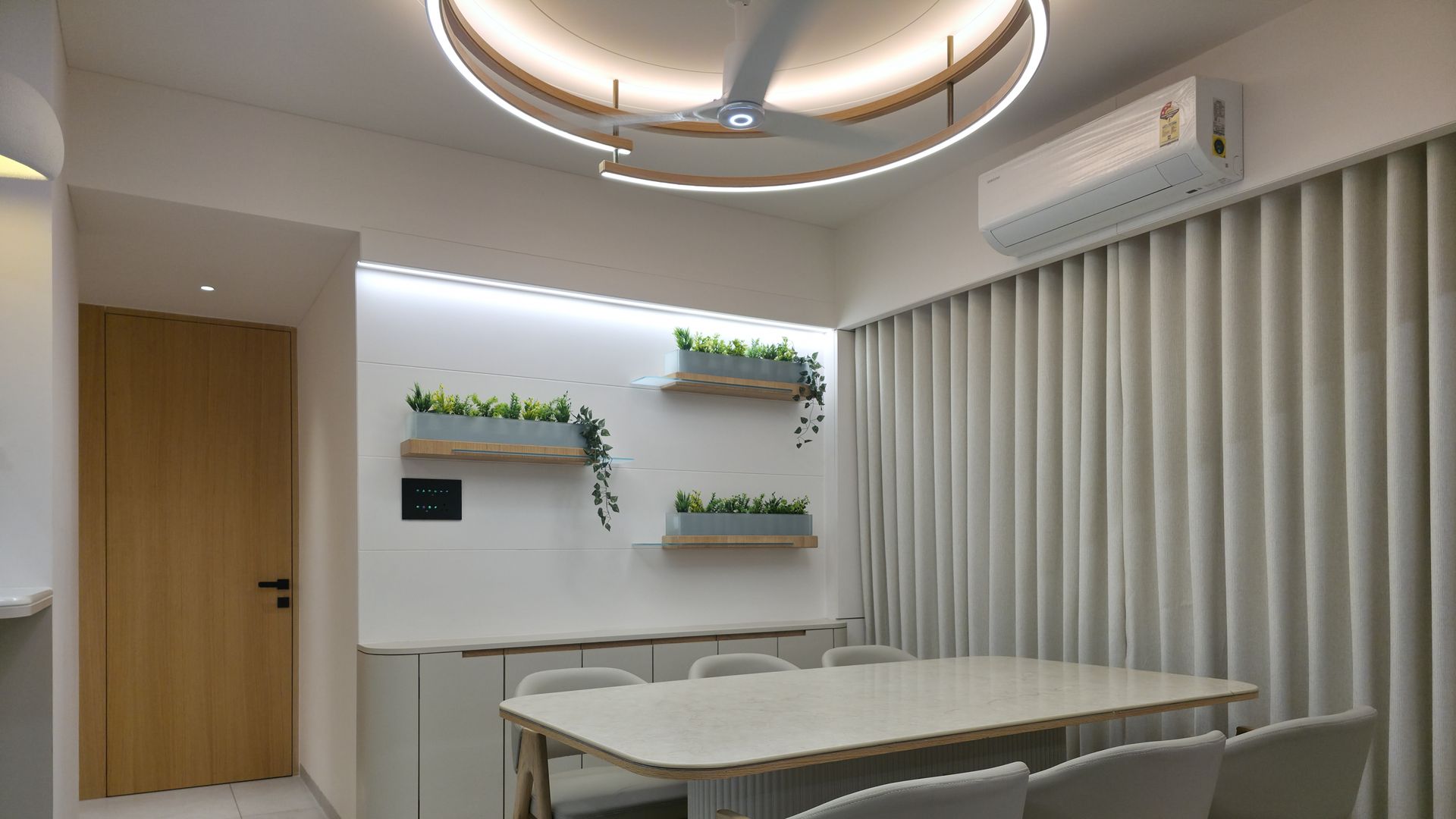 circular lighting installation by advit design lab