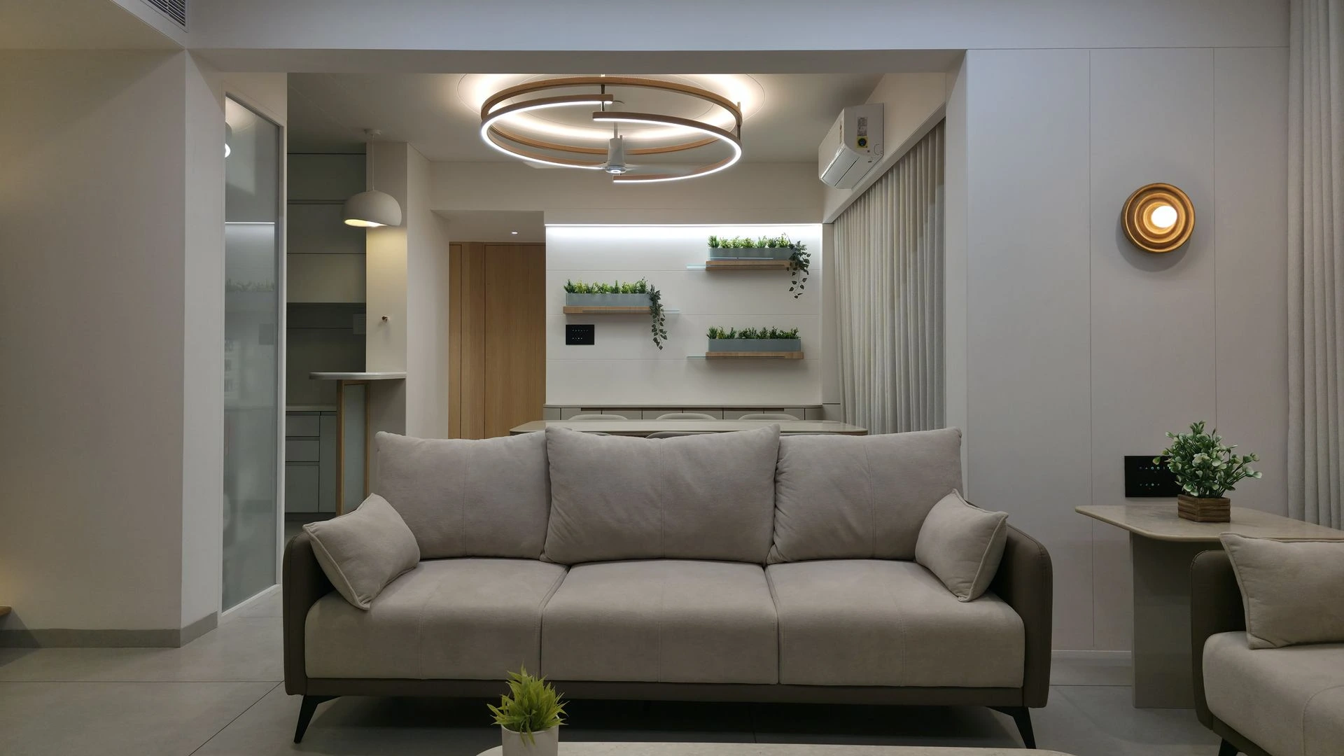 circular lighting installation by advit design lab