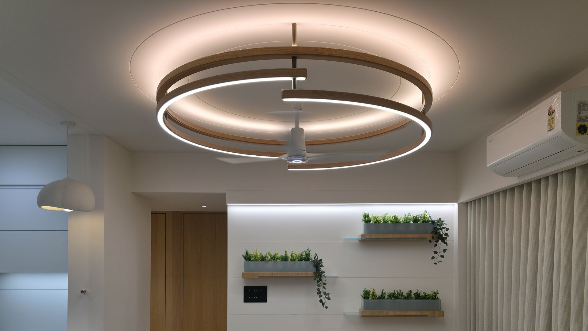 circular lighting installation by advit design lab