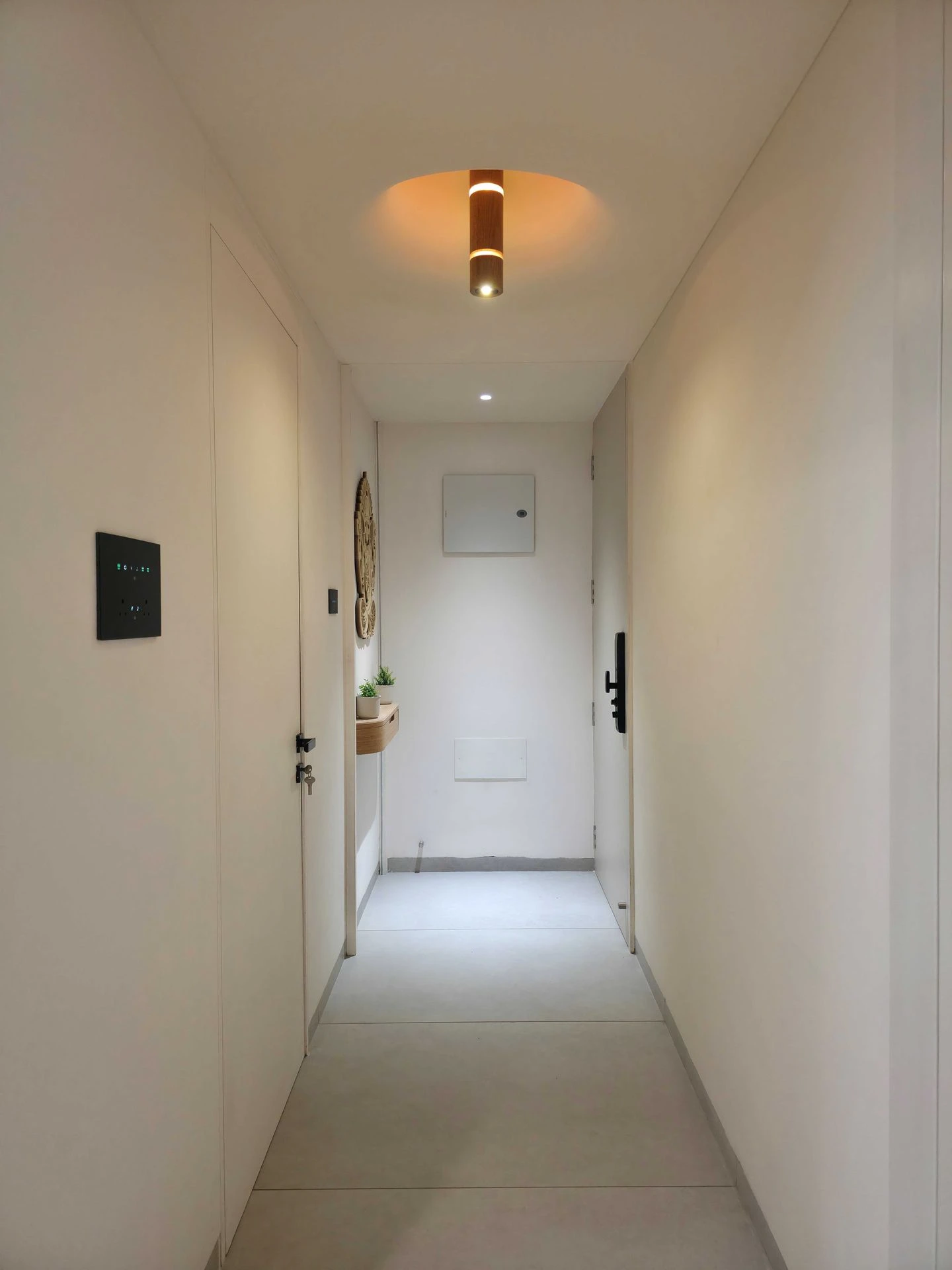 Wooden Light - triveni- at ceiling - by advit design lab