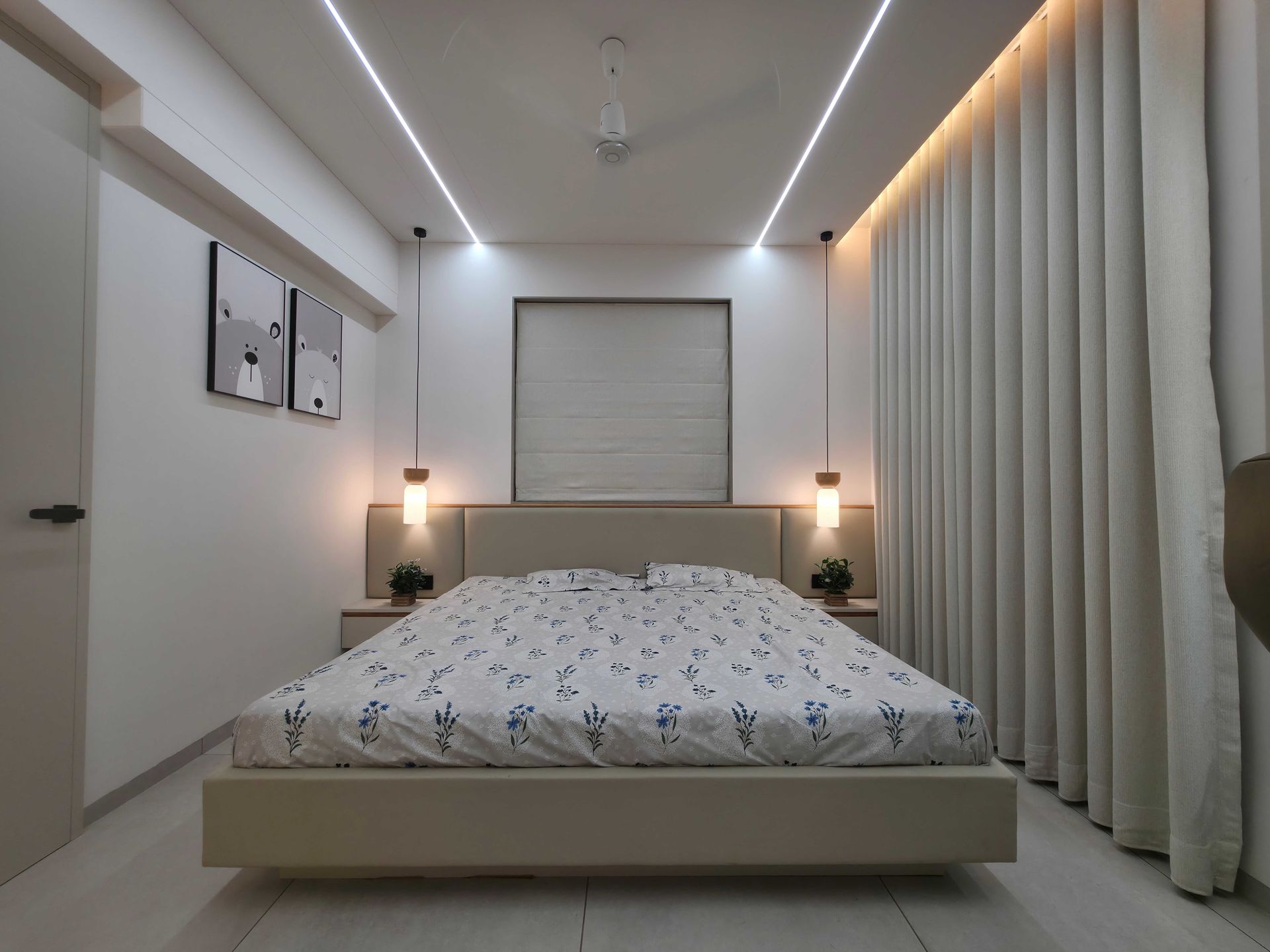 Wooden light - fusion - at bedside - by advit design lab